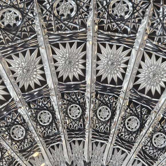 Rare Vintage European Czech Brilliant Cut Glass Handcut Queen Lace 24% Lead Crys - Picture 8 of 12